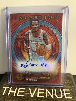 2022-23 Bowman U Inception Al-Amir Dawes AUTO Clemson Tigers RED 1/5 RC - Image 1 of 2
