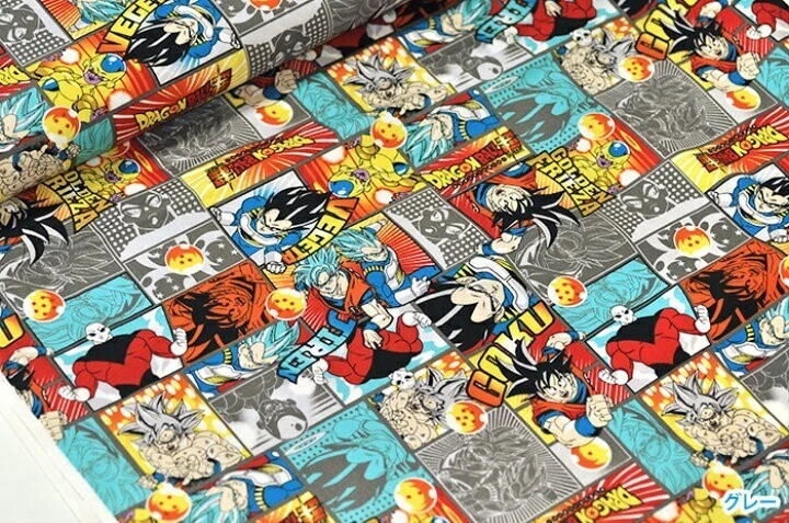 Dragon Ball Super Oxford хлопчатобумажная ткань серый цвет (толстая четверть или другой размер) - Изображение 1 из 3