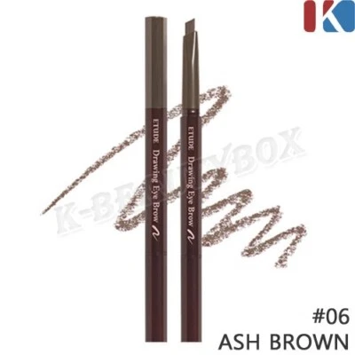 ETUDE Drawing Eye Brow 0.25g #06 Ash Brown Quick & Easy Application K-Beauty NEW - Image 1 of 4