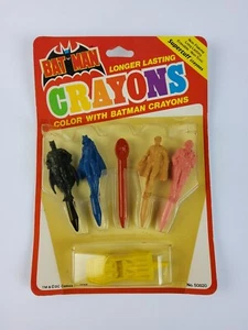 Vintage 1990 Batman Figure Color Crayons Craft House DC Comics NOS SEALED #2 NEW - Picture 1 of 13