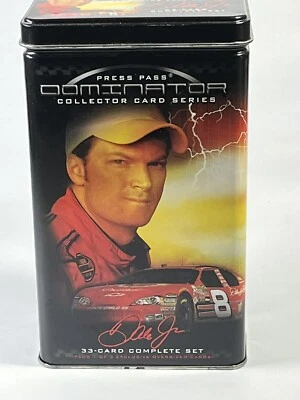 Dale Earnhardt Jr 2006 Press Pass Dominator Nascar ~33Trading Card Tin Can Set~ - Image 1 of 4