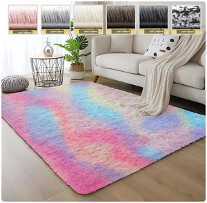 Large Shaggy Rugs Super Soft Fluffy Area Rug Non Slip Living Room Bedroom Carpet - Picture 1 of 52