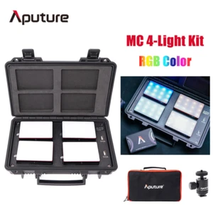 Aputure AL-MC 4-Light Travel Kit Portable LED 3200-6500 RGB Light Charging Case - Picture 1 of 8