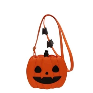 Halloween Tasche PU Leder Neuheit Kürbis Geldbörse verstellbarer Riemen Umhängetasche - Bild 1 von 5