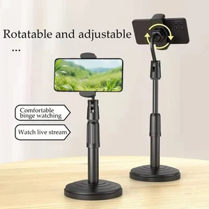 Table Cell Phone Stand Portable Adjustable Mobile Holder for Live Broadcast - Photo 1 sur 10
