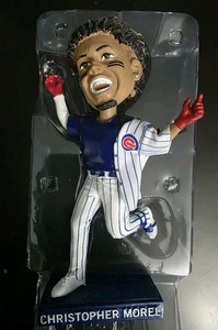 2024 Chicago Cubs Christopher Morrel Autogramm Bobblehead Sign Outside Wrigley - Bild 1 von 3