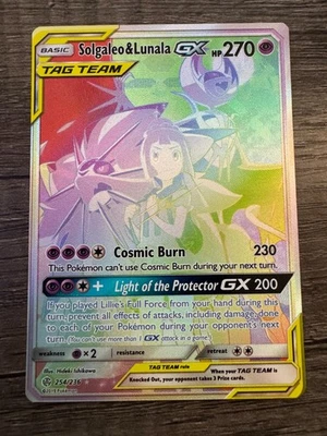 Solgaleo & Lunala GX (Secret) 254/236 Sm-Cosmic Eclipse Holo - Image 1 of 2