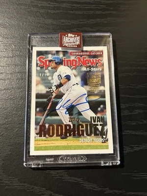 2004 Topps Ivan Rodriguez Auto 2023 Archives Signature Series 1/1 - Image 1 of 3