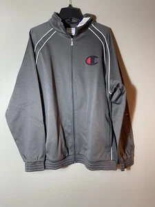 Champion Fleece Full Zip Track Jacket Mens Sz 4XL Big & Tall Navy Charcoal New - Picture 1 of 5