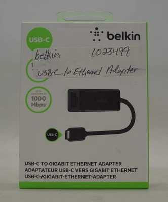 Belkin USB to Ethernet Adapter 4.7" cord Data Sealed Model F4U047bt - Image 1 of 4