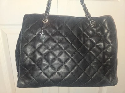Michael Kors Lambs Leather Susannah Large Tote Quilted Bag With Chain Handle - Image 1 of 4