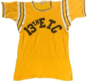 True Vintage 60s Mason Athletic Wear Baseball Ringer Jersey sz M “13TH ETC” - Picture 1 of 11