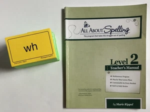 ALL ABOUT SPELLING Level 2 Teachers Manual Student Flashcards - Picture 1 of 1