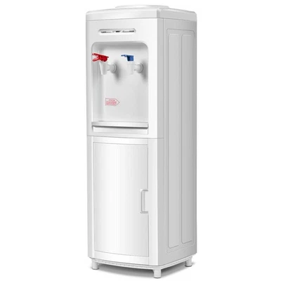 5 Gallon Top Loading Hot & Cold Water Dispenser Cooler w/ Storage Cabinet - Image 1 of 4