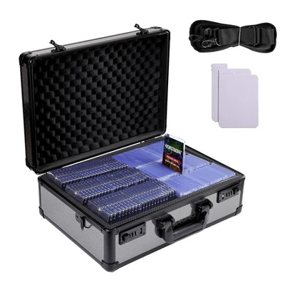 160 PSA Graded Card Storage Box 4 Slots Sports Card Holder Case with Coded Lock