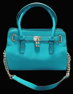 Charmante Charlie türkis strukturierte Handtasche, Umhängegurt, 14 x 5,5 x 9 - Bild 1 von 8