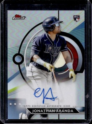 2023 Finest Jonathan Aranda Auto RC Rookie #FA-JA Rays - Image 1 of 2