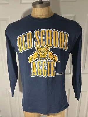North Carolina A & T Aggies Long Sleeve T-Shirt Men SZ L “Old School Aggie”  - Image 1 of 4
