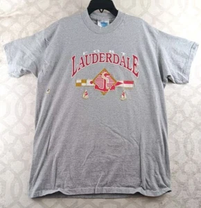 Camisa DE COLECCIÓN Fort Lauderdale Para Hombres Extra Grande Gris Mangas Cortas Florida EE. UU. - Imagen 1 de 8