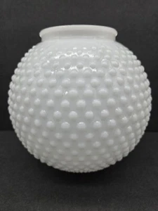 GWTW Milk Glass Hobnail Round Globe For Parlor Lamp 8” Gone With The Wind - Picture 1 of 6