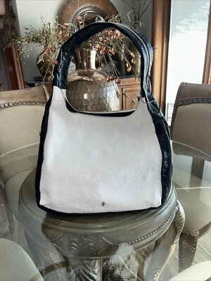 Jennifer Lopez Black White Zippered Strap Handbag NWT - Image 1 of 4