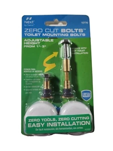Next Zero Cut Bolts Toilet Mounting Bolts Adjustable Height 1”-3” Brand New - Picture 1 of 6