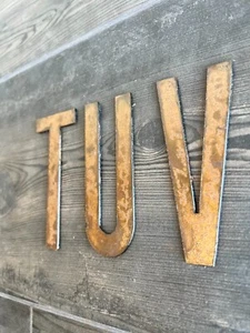 5 Inch Metal Letters & Numbers Rusty or Natural Finish Mounting Holes Available - Picture 1 of 15