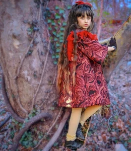 Quis Quis-sz 10-Coat-Special Occasion-Brocade-Feather-Stefano Cavelleri-Dramatic - Picture 1 of 11