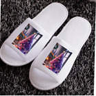 Purple Christmas Tree  Single Use Or Spa Slippers - Add Own Name Or Message