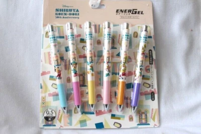 Disney Shibuya Koen Dori Limited Gel Pen Energel Pen 6 Stifte - Bild 1 von 2
