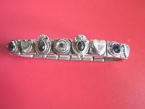  CLASSIC  NOMINATION  BRACELET, 19 LINK  WITH 9 GENUINE CHARMS - PRE-OWNED 