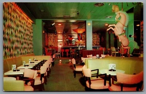 Postcard New Orleans LA c1950s New Hotel Monteleone Revolving Bar Interior View - Picture 1 of 2