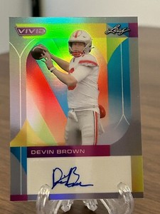 2023 Leaf Vivid DEVIN BROWN Ohio State Autograph SSP # 1/9 - FOTL - Buckeyes
