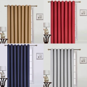 1 PANEL 100" EXTRA WIDE X 84 LONG INSULATE THERMAL WINDOW CURTAIN ROOM DIVIDER - Picture 1 of 27