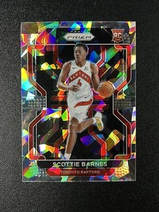 SCOTTIE BARNES 2021-22 PANINI PRIZM CRACKED ICE PRIZM ROOKIE RC #320 RAPTORS