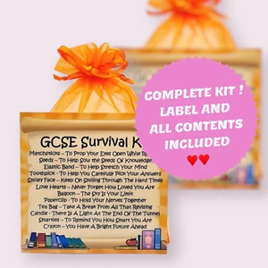 GCSE Survival Kit ~ Unique Fun Novelty Good Luck Gift & Greetings Card  - Picture 1 of 4
