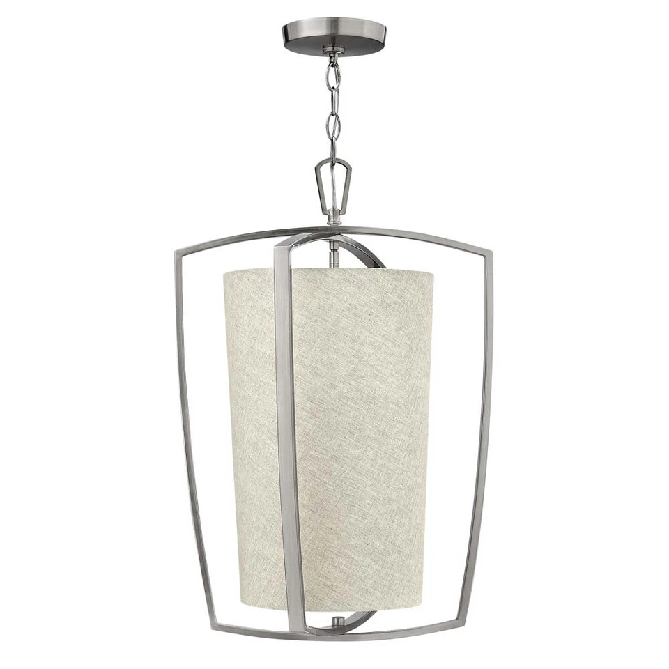 Lampada a Sospensione Lampada da Soffitto Nichel H 68,6 CM Luce Sala da Pranzo - Immagine 1 di 1