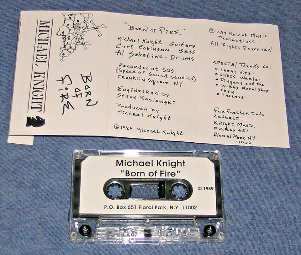1989 METAL ~ MICHAEL KNIGHT ~BORN OF FIRE ~SUPER RARE PRIVATE DEMO CASSETTE TAPE - Image 1 of 1