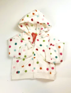 NWT Gymboree Girl Polka Dot Microfleece Hoodie Size 4 - Picture 1 of 3