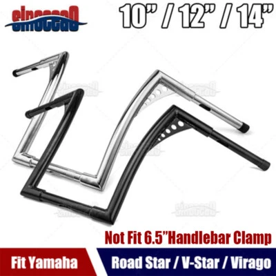 10" 12'' 14" Ape Hanger Handlebar For Yamaha Road Royal Star Virago V-Star 1300 - Image 1 of 4