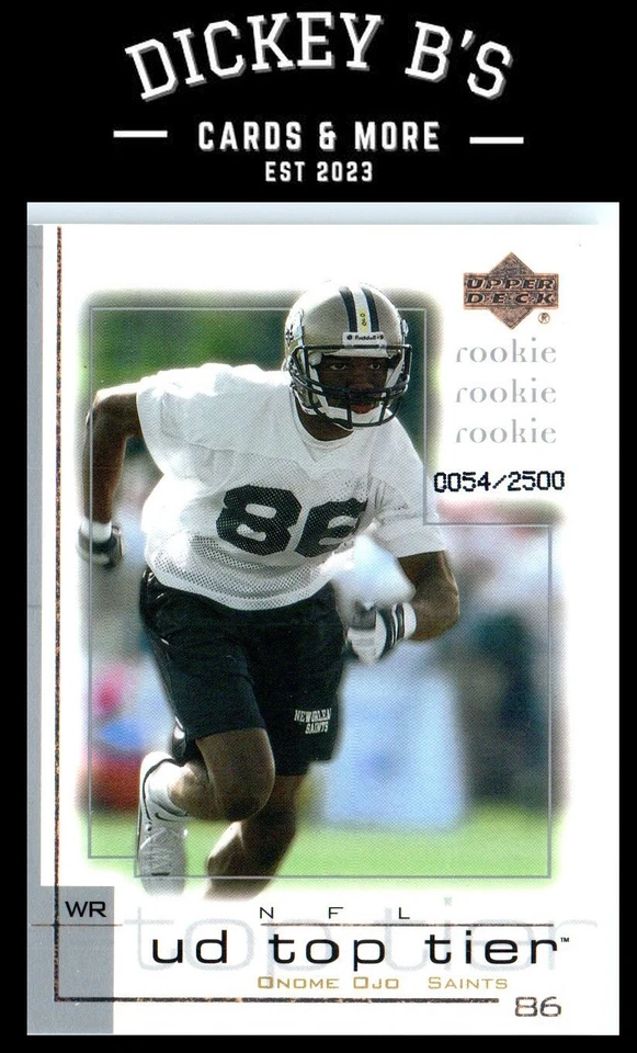 2001 Upper Deck Top Tier #217 Onome Ojo New Orleans Saints SN,RC - Image 1 of 2