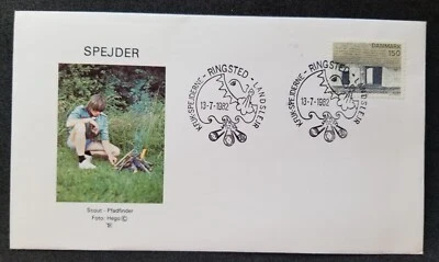 [SJ] Denmark Boy Scouts 1982 Camping Scouting (stamp FDC) - Image 1 of 4