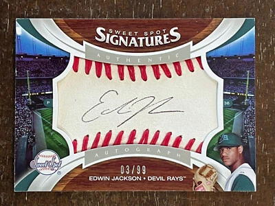 Sweet Spot Baseball #116 2006 Edwin Jackson automático #'D/99 autógrafo *Noles2148* Foto 1 de 2