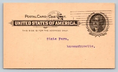 c1902 Boston To State Farm MA Vacuum Oil Co. Crank Case Oil Shipping Update 1c - Image 1 of 2