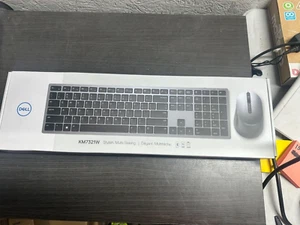 DELL PREMIER MULTI-DEVICE WIRELESS SPANISH KEYBOARD AND MOUSE KM7321Wgy-lat NEW - Picture 1 of 6