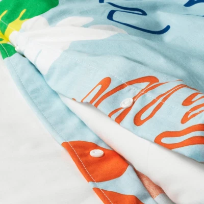 Funda nórdica completa/queen Ikea KANTDRACENA + 2 fundas de almohada juego de cama multicolor NUEVO Foto 1 de 4