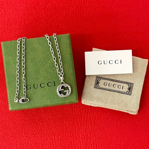 Collana Gucci ad incastro G argento 925 argento 556 6