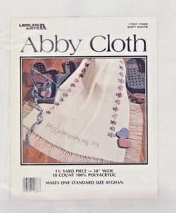 Leisure Arts Cross Stitch 18 ct White Afghan Abby Cloth SEALED Vintage 58"x45" - Picture 1 of 3