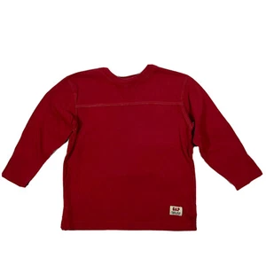 Gap Kids Long Sleeve T-Shirt Boys Youth XS 4 Red Elbow Patch Stitching - Picture 1 of 5