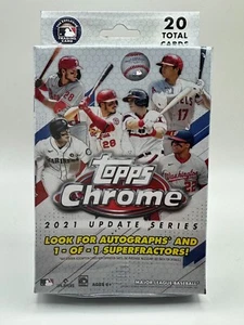 2021 Topps Chrome Baseball Update Hanger Box Factory Sealed Auto Superfractors - Imagen 1 de 3